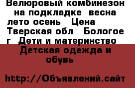Велюровый комбинезон на подкладке, весна-лето-осень › Цена ­ 500 - Тверская обл., Бологое г. Дети и материнство » Детская одежда и обувь   